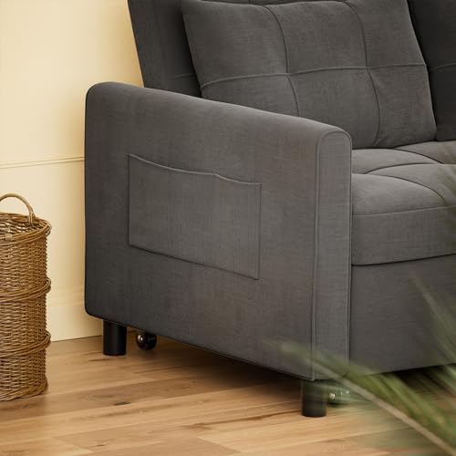 Gizoon 3-In-1 Convertible Sofa Bed, 52 Inch 2-Seater Loveseat Sleeper With Pull Out Couch thumb #5