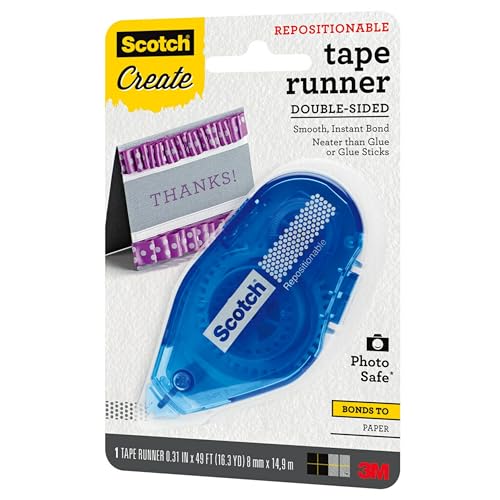 Scotch Repositionable Tape Runner, 0.31 in x 49 ft, Double Sided Tape Runner for Crafts and DIY, 1-Pack - image 2