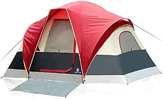 ALPHA CAMP 6 Person Tent Extended Dome Tent for Camping Waterproof with Rainfly