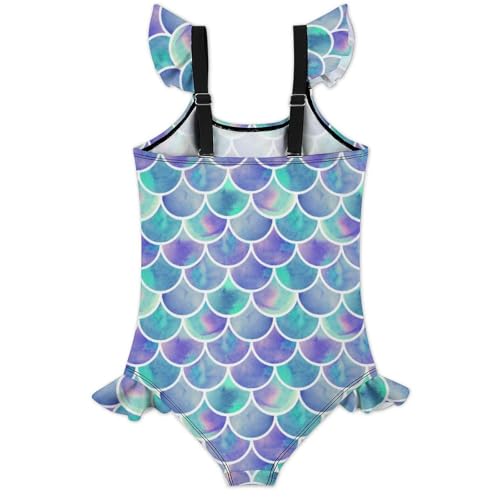 Image of Girls One Piece Swimsuit Lovely Cute Animals Ruffles Swimwear Bathing Suits 3-12 Years