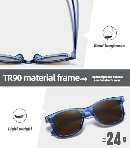 Image of MEETSUN Polarized Sunglasses for Women Men Classic Retro Square Frame Driving Sun Glasses UV Protection