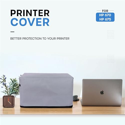 Image of Crasome Dust & Water Proof Printer Cover for HP Smart Tank All-in-One 670 / 675 (Grey)