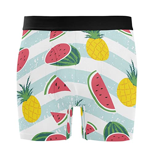Bóxer para hombre Vnurnrn con estampado de sandía y piña pack de 2 calzoncillos ultrasuaves
