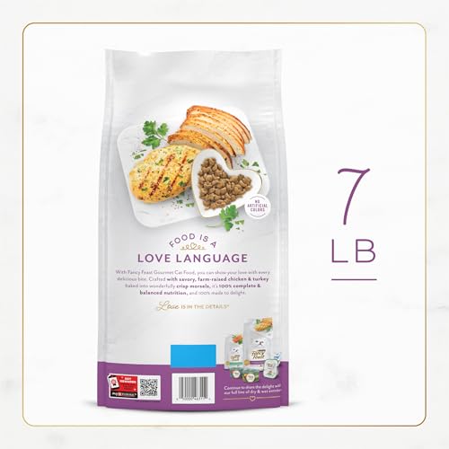 Purina Fancy Feast Dry Cat Food with Savory Farm-Raised Chicken and Turkey - 7 lb. Bag