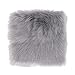 Sibba Sztuczne futro, mały dywanik, krzesło, biurko, sofa, dywan, 35 cm, puszyste pluszowe poduszki do siedzenia, ochraniacze do domu, sypialni, estetyczna dekoracja (szary kwadrat)