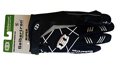 Seibertron Pro 3.0 Elite Ultra-Stick Sports Receiver Glove Football Gloves Youth And Adult (Black, L) #TOP2