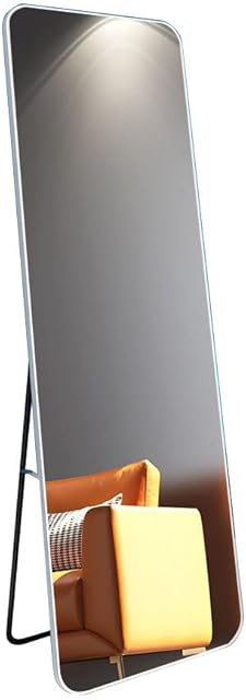 Hilier Floor Standing Wall Mount Full Length Dressing Mirror 42x152cm (White)