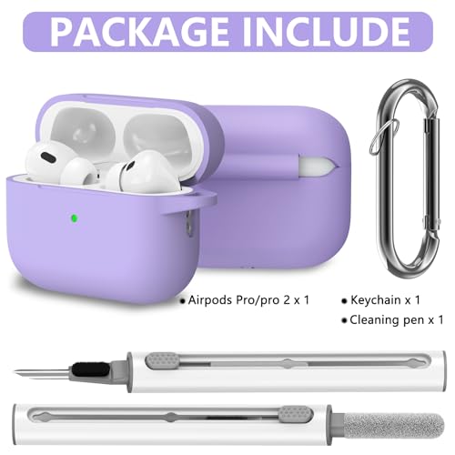 Image of Ljusmicker for AirPods Pro Case Cover with Cleaner Kit,Purple
