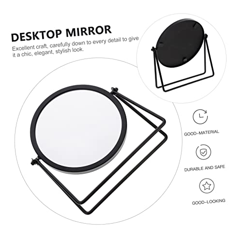 Espejo de maquillaje de escritorio con base giratoria miniatura 4