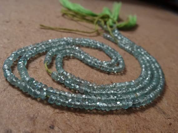 Améthyste verte facettée haut de gamme 2mm perles en fil de 33cm pour joaillerie fine