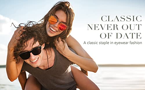 FEISEDY Polarized Sunglasses for Men Women Classic Semi-Rimless Frame Driving Fishing Sun Glasses UV Protection B91052