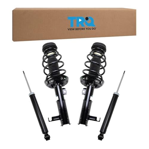 Image of TRQ Front and Rear Complete Strut Assembly & Shock Absorber Kit Complete Strut & Coil Spring Assembly Compatible with 2014-2019 Chevrolet Impala 2.4L 2.5L