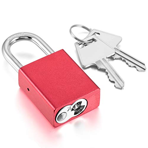 MeMeDIY Personalized Love Lock Engraving Photo Custom Picture for Couples Men Women Boyfriend Girlfriend Lover Aluminum Memorial Anniversary Valentine Bridge Padlock with Key (Red Color) - Image 4