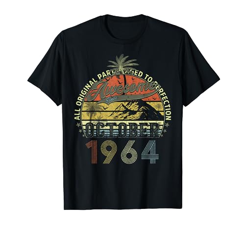 Regalos vintage de cumpleaños impresionantes desde octubre de 1964 Camiseta