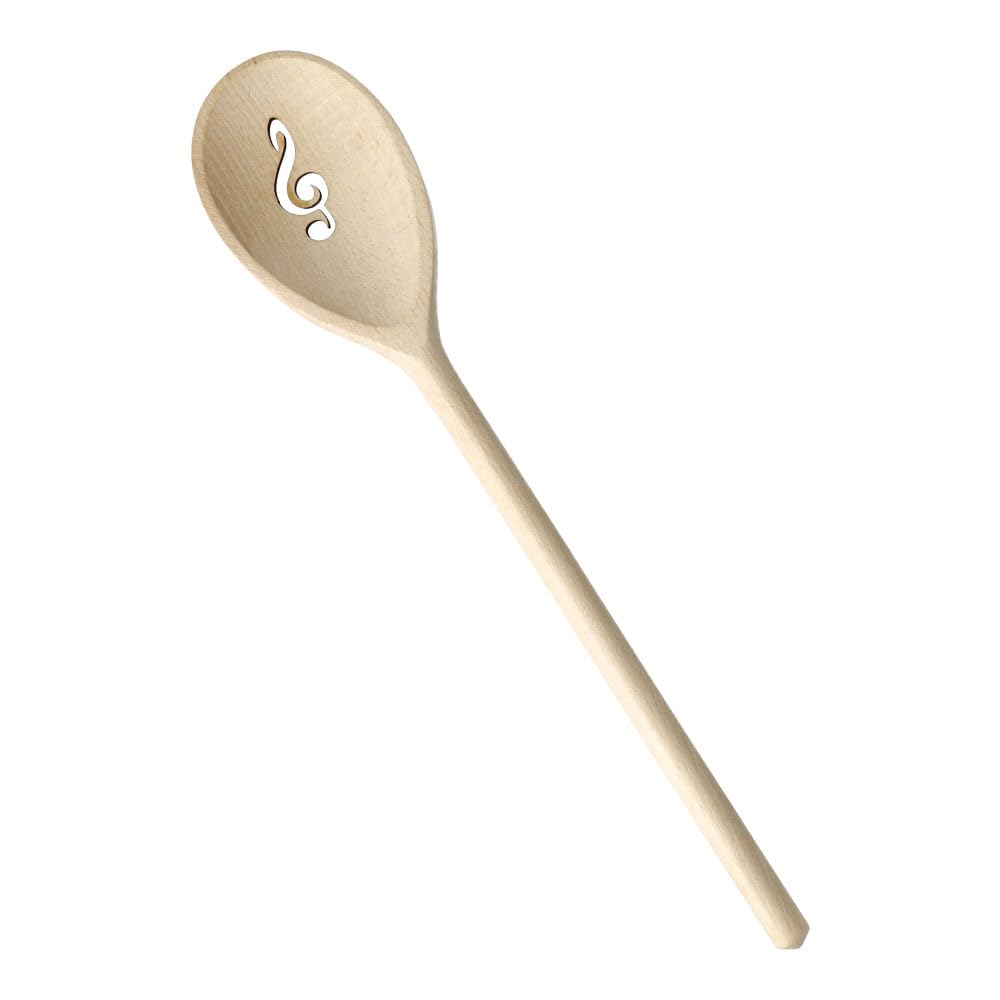 Kochlöffel Mit Achtelnote Aus Buchenholz, 28 Cm – Lustiges Geschenk Für Musiker & Küchenfans