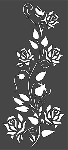 1 plantilla de corte personalizado de 5 x 11, (NC-28) rosa vid artes y manualidades Scrapbooking pintura en la pared de vidrio de madera