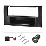 Setinhalt: Radioblende, Quadlock auf ISO-Radioadapterkabel (Anschluß bitte vor dem Kauf prüfen!!), Entriegelungsbügel für das Originalradio, USB-Lade-Adapter 1000mA für Zigarettenanzünder