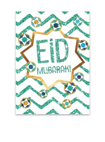 Eid Mubarak Tarjetas Multi diseños (Pack de 10) Kids Theme, Multi-Pack, A6, sobres incluidos