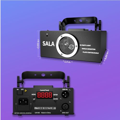 Sala LM-003 Dj Laser Lights For Party, 3D Animation Loop, Dmx512 Rgb Stage Laser Projector thumb #6