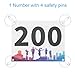 PATIKIL Tearproof Running Bib Numbers 7x6 Inch, 1-200 Waterproof Race Competitor Numbers with Safety Pin for Marathon Sports Game Competition Runner, Multicolor