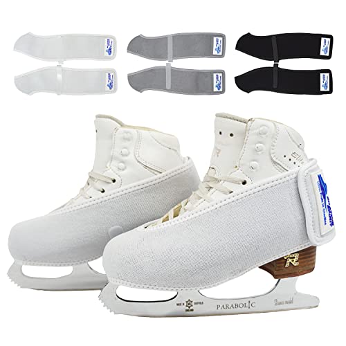 Skating Spirit Skate Boot Covers for Roller Skating Figure Skating Easy-on Easy-Off Youth and Adult (1 Pair) (White, Adult)