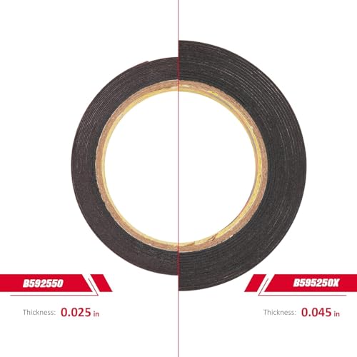 Image of 3M Double Sided Tape 0.75 inch x 15.4 Ft 2 Pack Heavy Duty 5925 Black | Mounting Tape Foam Tape Strong Adhesive for Car Decor Home Office Logos