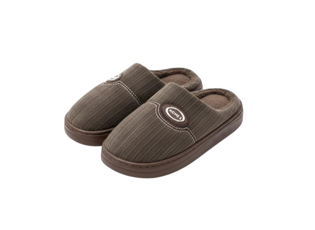 Men's Cozy House Slippers - Warm Fleece Lined, Anti-Slip Rubber Sole - Indoor Outdoor Bedroom Slip-Ons for Winter-image-31