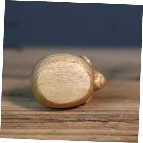 Estatua de oveja tallada en madera para decoracion artesanal de salon 7
