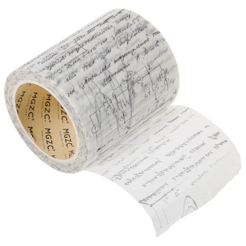 Veemoon Cinta Washi Vintage Adhesiva Decorativa Ancha Para Manualidades y Scrapbooking - Ideal Para Decorar Diarios y Paredes - 50 Mm Incluye Cortador De Washi Tape
