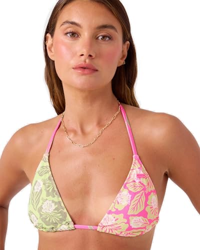 Roxy Womens Reversible Bikini Top UPF 50+ Quick-Dry Removable Pads Swimsuit Top Pink X-Small