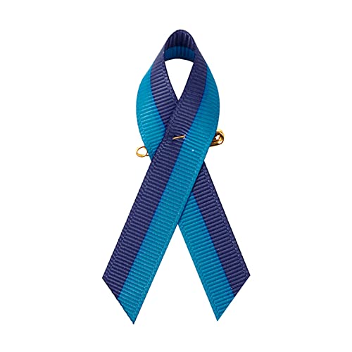 Image of 100 Pieces Suicide Prevention Awareness Ribbons with Safety Pins Grosgrain Ribbon 1.4 * 3 inch