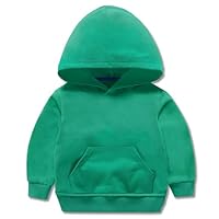 YAGATA Toddler Sweatshirt Boys Girls Cotton Pullover Hoodie Casual Kids Long Sleeve Solid Fall Winter Hooded Tee Tops Blouse
