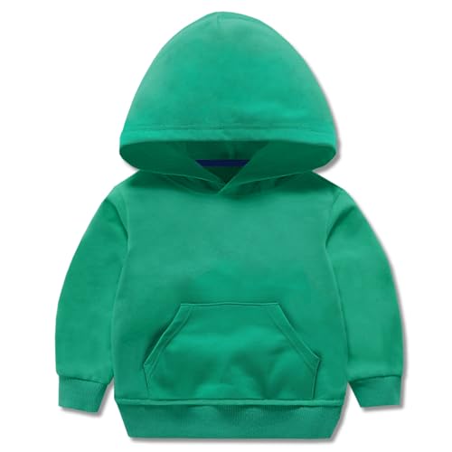 Toddler Boys Girls Sweatshirt Cotton Pullover Hoodie 7-8 Years Green 140