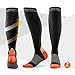 WOTEK Calcetines de Compresión de Alta Elasticidad, Transpirables, 2 Pares Medias Compresión Mujer y Hombre, Calcetines y Medias de Compresión Aptas para Correr, Andar en Bicicleta, Escalar, Fitness