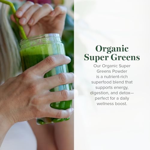Image of Global Healing Organic Super Greens Powder Blend - Greens Superfood Powder with 15 Raw Whole Sprouts - Delicious Green Juice Smoothie Mix for Daily Nutrition - Non-GMO, Gluten-Free Greens Supplements