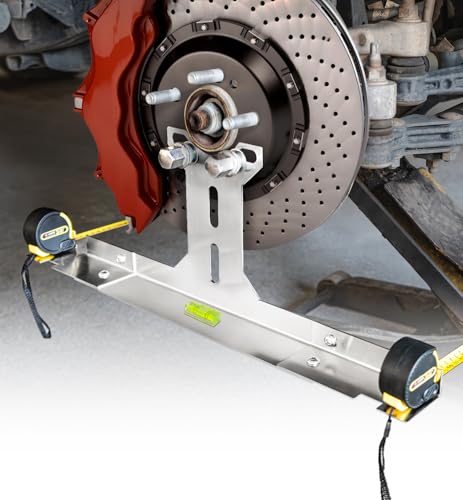 Toplamper Wheel Alignment Tool for DIY Toe Adjustment, Stainless Steel Toe Alignment Plates Allow Quickly Operation, Easy Way to Check Toe in/Out, Fits Most Cars & Trucks(Patent Design)