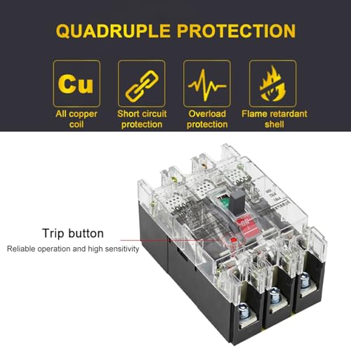 MCCB 3P 250A disjoncteur boîtier moulé triphasé haute protection