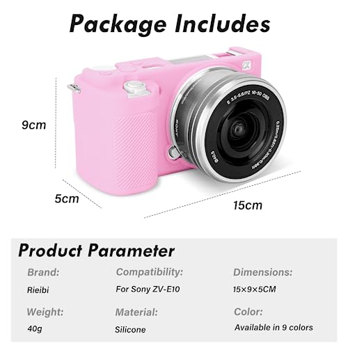 Funda de silicona para Sony ZV-E10 color rosa miniatura 4