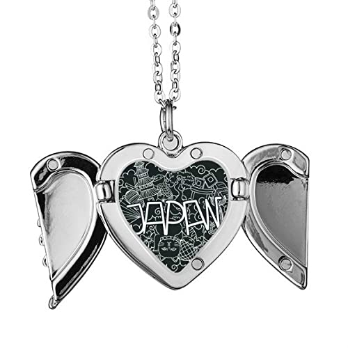 Collier ailes d'ange pour offrir un bijou japonais noir et blanc