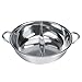 Heaveant Olla Caliente, Olla Caliente de Acero Inoxidable de 30 cm de Espesor, Cocina de inducción con separación de Dos sabores utilizable(30cm)