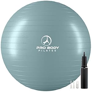 ProBody Pilates Yoga Ball – Fresh Colors Exercise Ball for Stability, Pregnancy, Workout & Physical Therapy