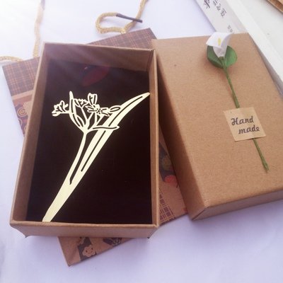 NING234 Gigli / scavata / Ottone / segnalibri /