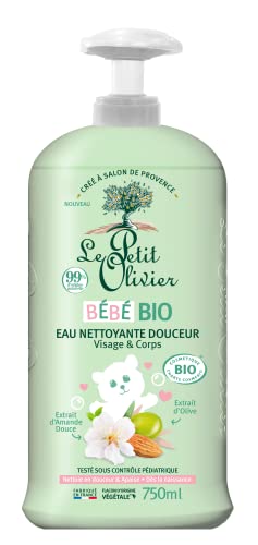 LE PETIT OLIVIER - Eau Nettoyante Douceur - Bébé BIO - Visage Et Corps - Dès La Naissance - Nettoie En Douceur - Certifié BIO - 99% D'Origine Naturelle - Testé Sous...