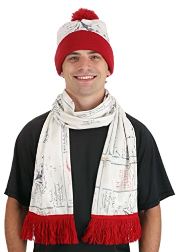 Adult The Hobbit Knit Hat & Scarf Set - Officially Licensed with Acrylic Knit Hat and 70