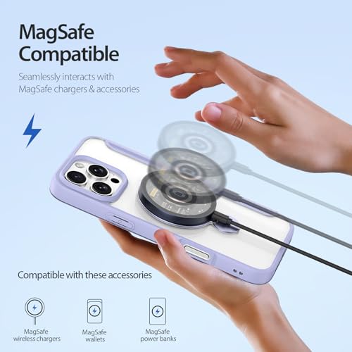 Coque iPhone 16 en cuir PU violet et dos transparent haute résistance - 6