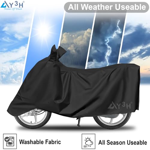 Image of Universal Scooty Bike Cover for Rain, UV Protect, Dustproof & Water Resistant | All Weather Protection Two Wheeler Covers Upto All Scooty