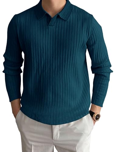 Image of Noble Monk Relax Fit |Textured| Lycra | Polo Neck T-Shirt