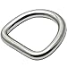 Produktbild OPIOL QUALITY® D-Ring Geschweißt und Poliert 6x40 mm aus Edelstahl A4 V4A (4 Stück) Halbrundring Halbring D Ringe Stahlring Halbringe Rundring Karabiner