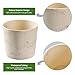 Ekirlin 7 Inch Natural Travertine Textures Plant Pot, Resin Outdoor Planter with Drainage Hole, Removable Rubber Stopper and Non-Slip Soft Pad,Weatherproof Decorative Pot for Indoor/Garden Plants