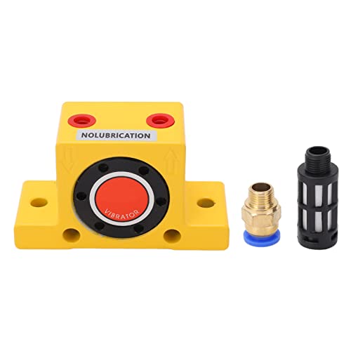 Adfaga Pneumatic Air Vibrator G1/8 Industrial Grade High Speed Adjustable Turbine Oscillator for Material Handling and Conveying Aluminum Alloy Construction